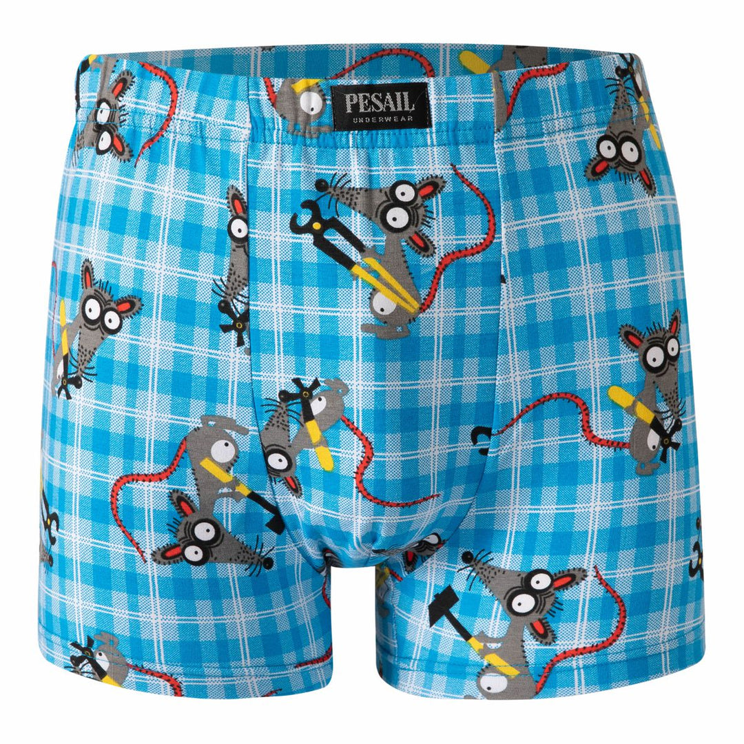 Men's funny boxer shorts cotton printed mens underwear G55310 4 pieces per pack