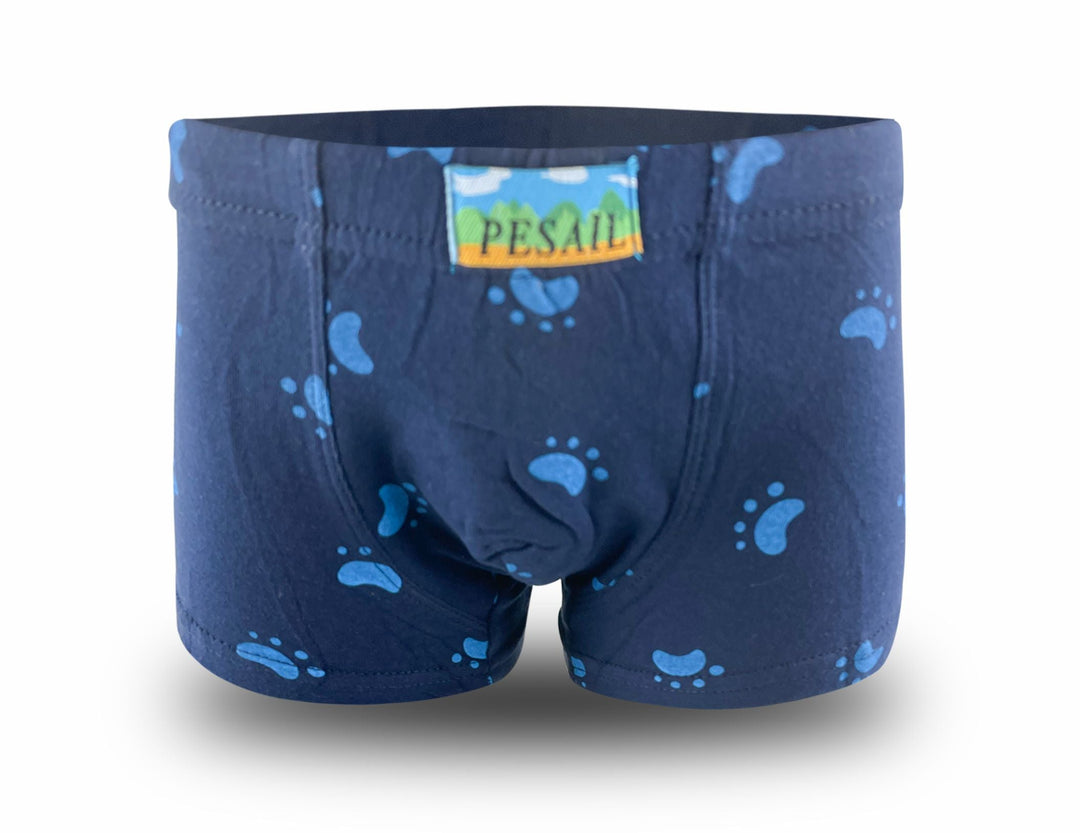 Boys' boxer shorts with paw print XQ2648 - 4 pcs in a pack
