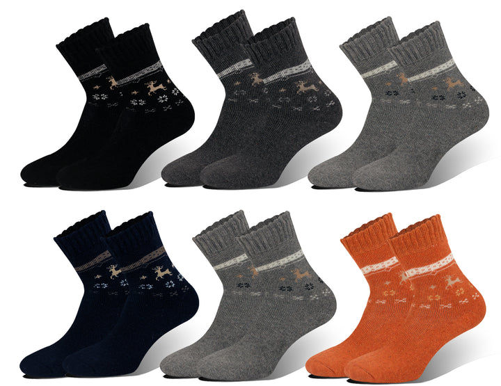 Women Wool Socks Hiking Warm Winter Thick Thermal Crew Cozy Cabin Ladies Gift Comfy Boot Work Socks DW06 3 pairs