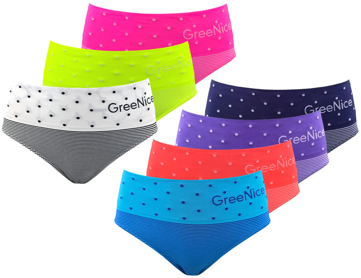 Seamless high-waisted elastic waistband comfortable sport panties GREE-3850 - 3 pieces per pack