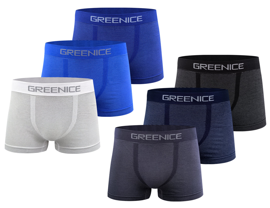 Men's seamless stretchable cotton flexible soft breathable everyday boxers GREE-7648 - 4 pieces in a pack