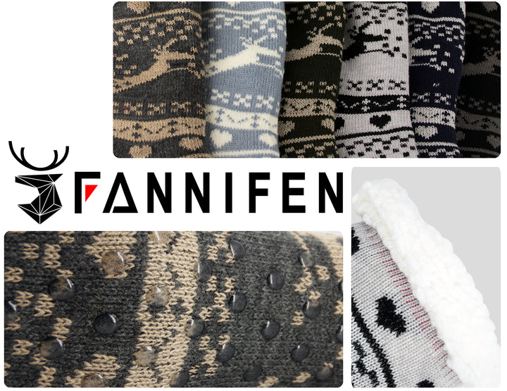 Men's thermal furry wool warm everyday soft Christmas socks MC118 2 pairs