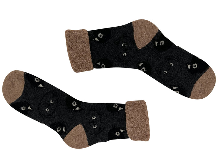 Women's woolen thermal socks Cats YZ30 4 pairs