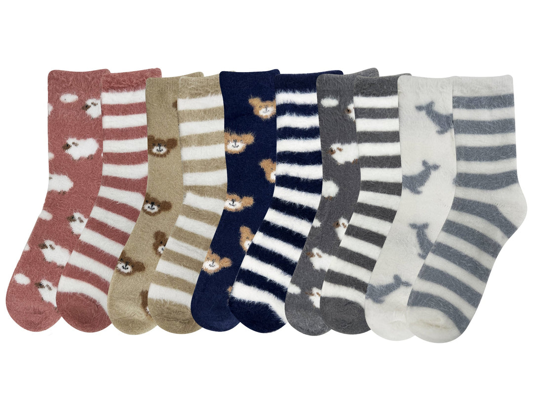 Women's thermal socks ANIMALS H5805 4 pairs