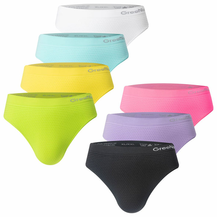 Seamless plain panties GREE-3454 - 3 pcs in a package