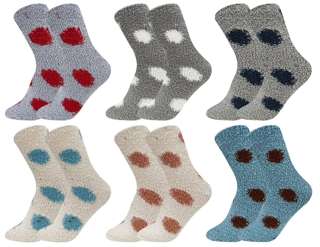 Women's polka dot thermal socks XLFH5078 6 pairs