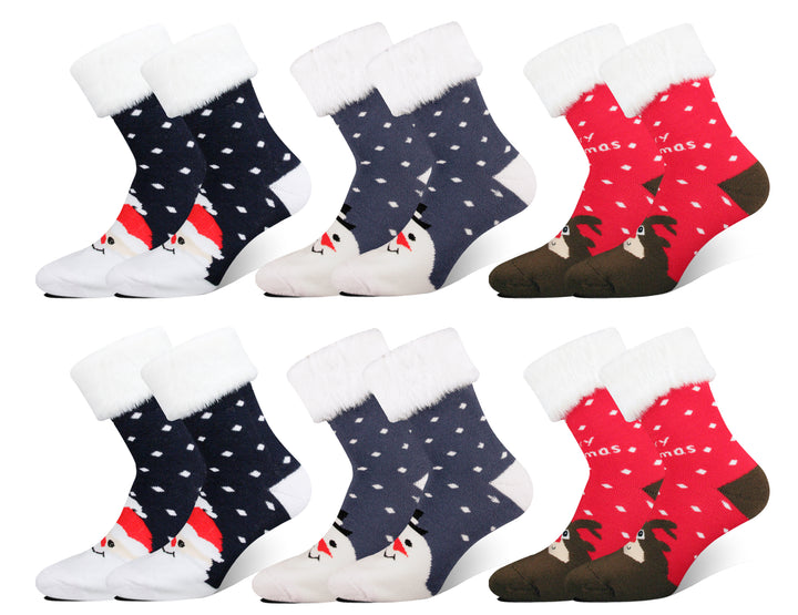Women's thermal soft winter breathable funny socks FK8209 3 pairs per pack