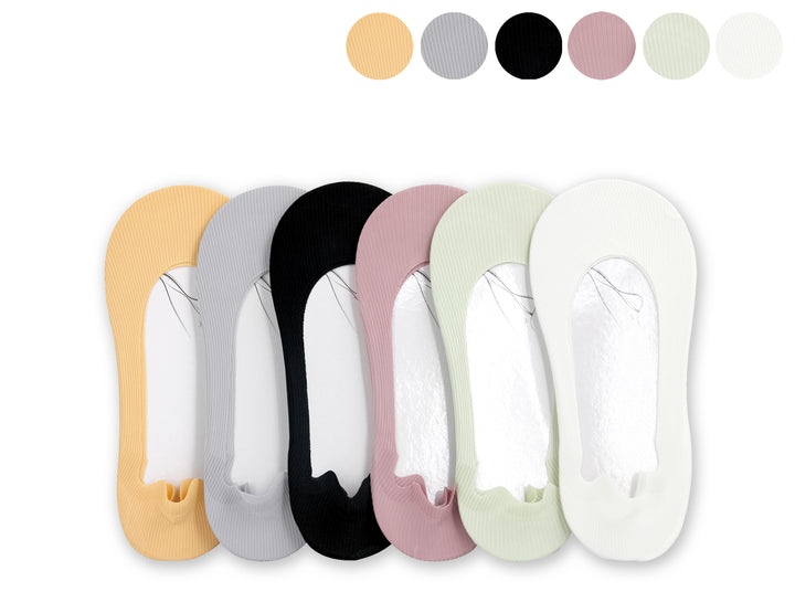 Women No Show Low Socks Non Slip Flat Boat Line WS918B 5 pairs