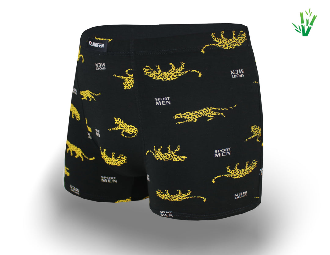 Men's bamboo boxer shorts LEOPARD M6738 4 pieces per pack