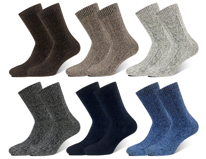 Men's wool soft warm eco breathable thermal socks LY306 4 pairs