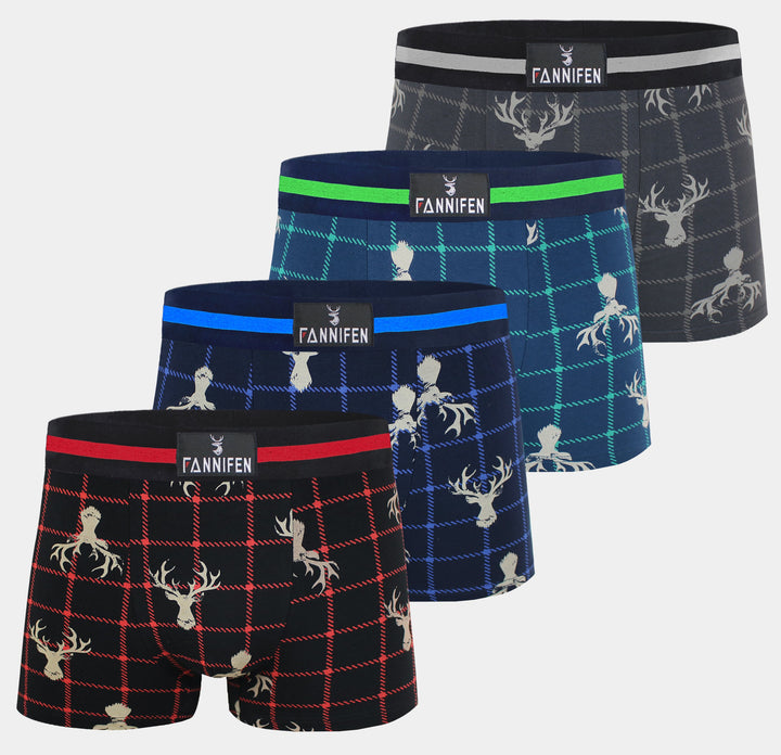 Men's cotton boxer briefs DEER G5116A - 4 pcs in a pack