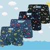 Bunte Boxershorts für Jungen, sportlich und alltagstauglich, mit Automotiv (PE-XQ5154), 4 Stück pro Packung