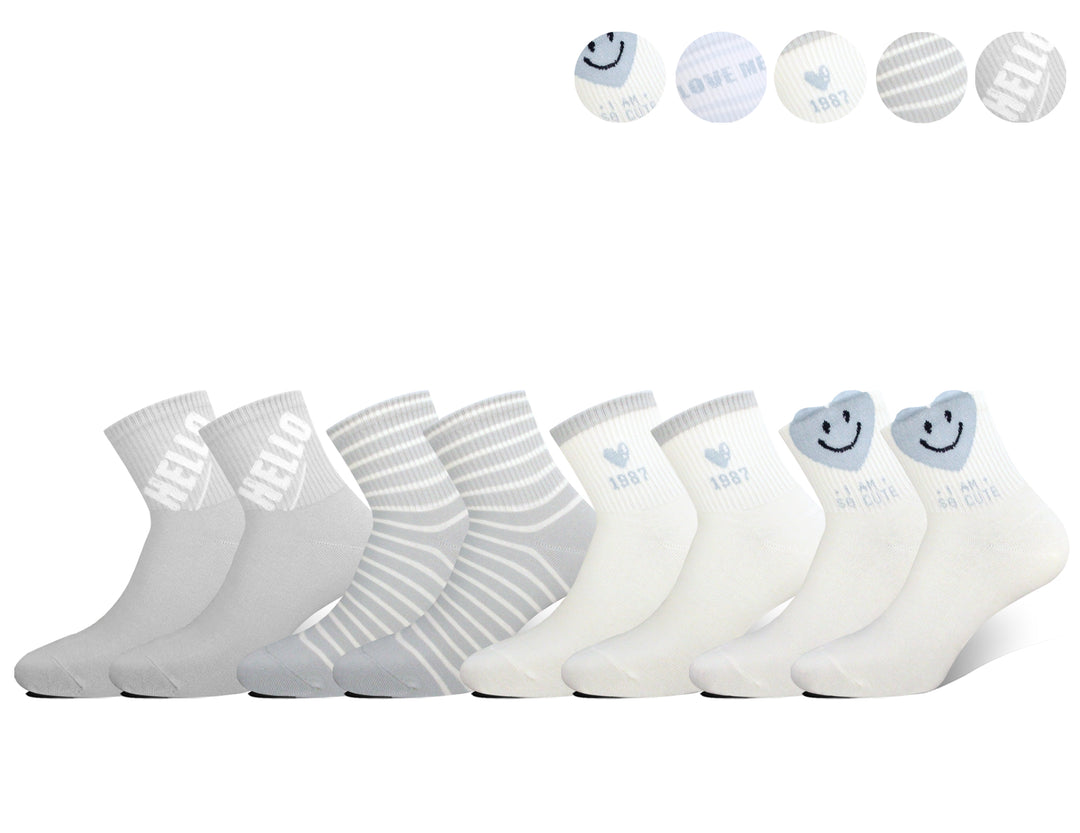 Women Ankle Socks Running Athletic Cushioned Sole Socks CW7625 6 pairs