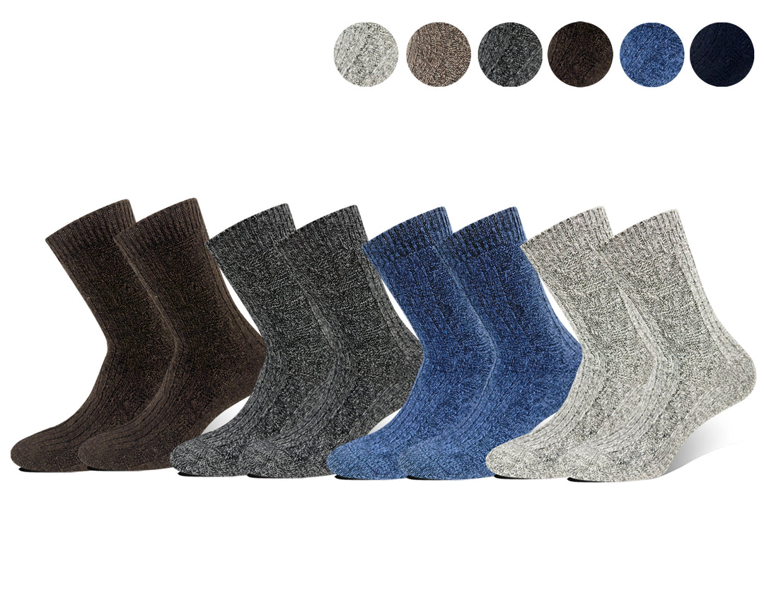 Men's wool soft warm eco breathable thermal socks LY306 4 pairs