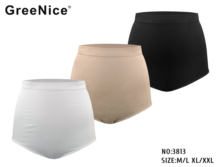 Women Seamless Shaping Pull-Up Soft Stretchy Comfortable panties GREE-3813