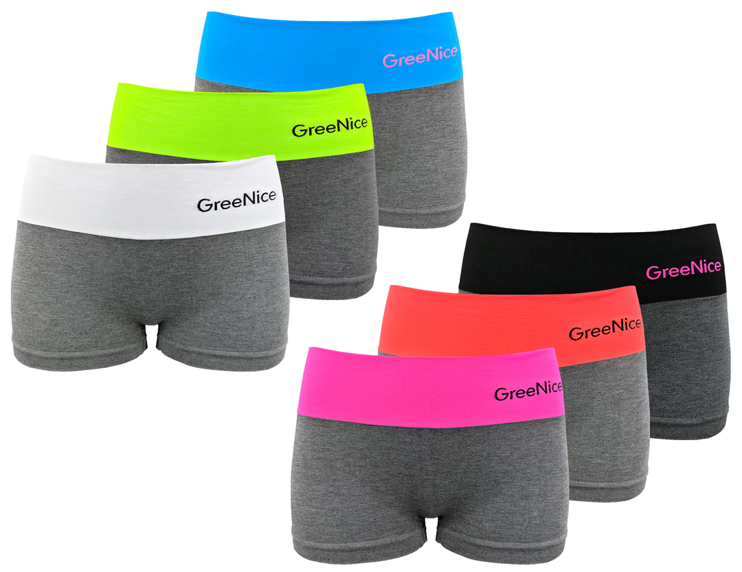 Women's seamless comfortable breathable light soft boxer shorts GREE-3886 - 3 pieces per pack