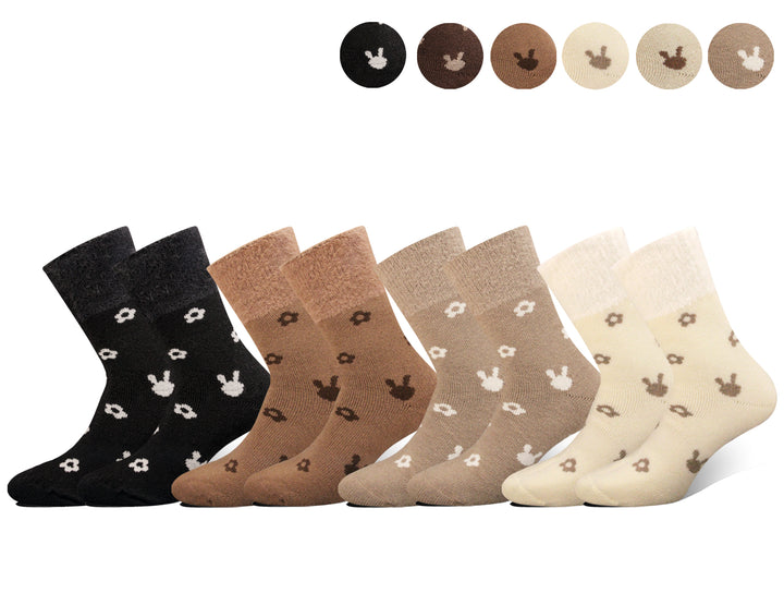 Women's breathable terry winter elastic thermal socks ALPACA LY1013 4 pairs