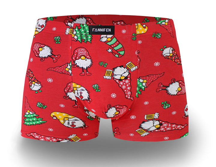 Men's Cotton Classic Soft Breathable Stretchy Christmas boxer shorts G5169 2pcs
