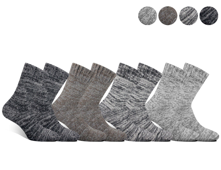 Men's wool thermal comfortable soft daily winter socks ALPACA LY1027 4 pairs