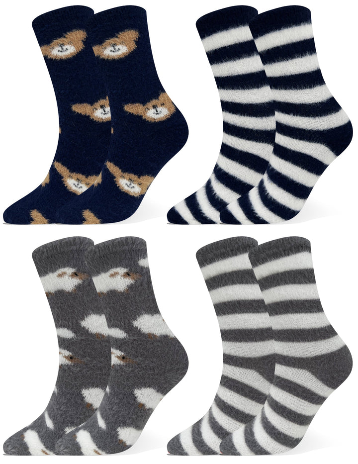 Women's thermal socks ANIMALS H5805 4 pairs