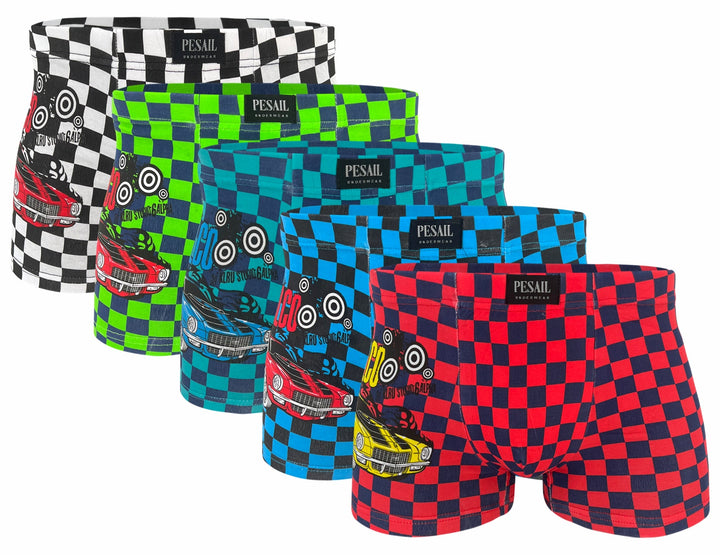 Teen checkered boxers U1113 - 4pcs in a pack