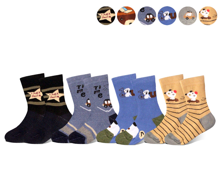 Children's cotton comfortable breathable cool everyday thermal socks QM506 6 pairs