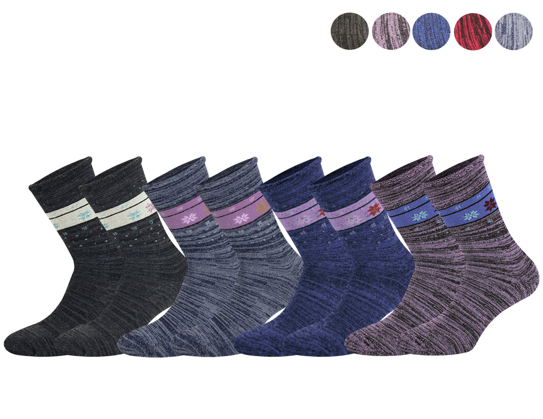 Women's thermal healthy cotton daily socks SSW037 4 pairs