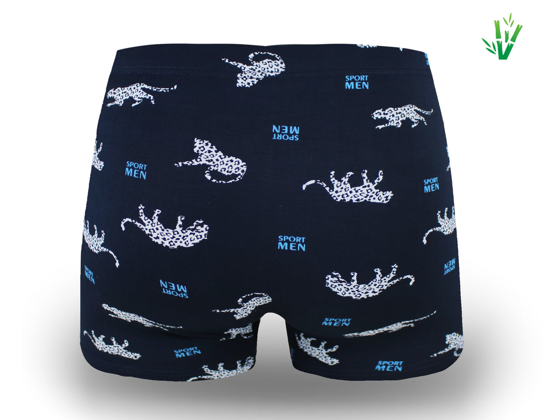 Men's bamboo boxer shorts LEOPARD M6738 4 pieces per pack