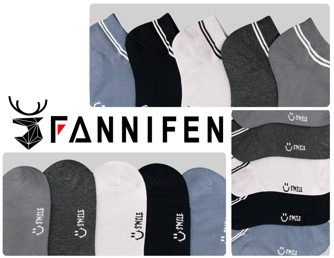 Men's bamboo SMILE everyday elastic ankle socks MX5231 6 pairs