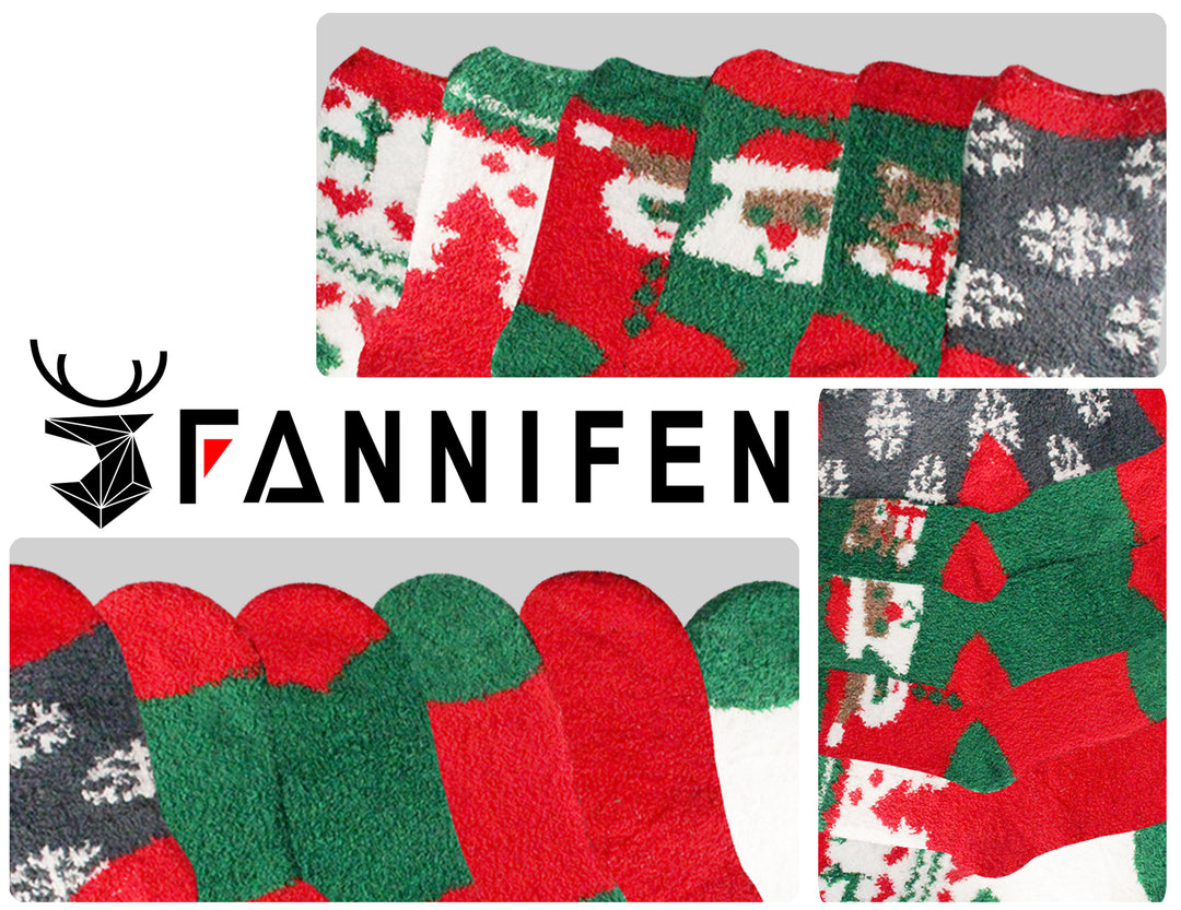 Women's Christmas Super Thick Thermal Soft Warm Comfort Casual Crew Winter Socks DW9806 6 pairs