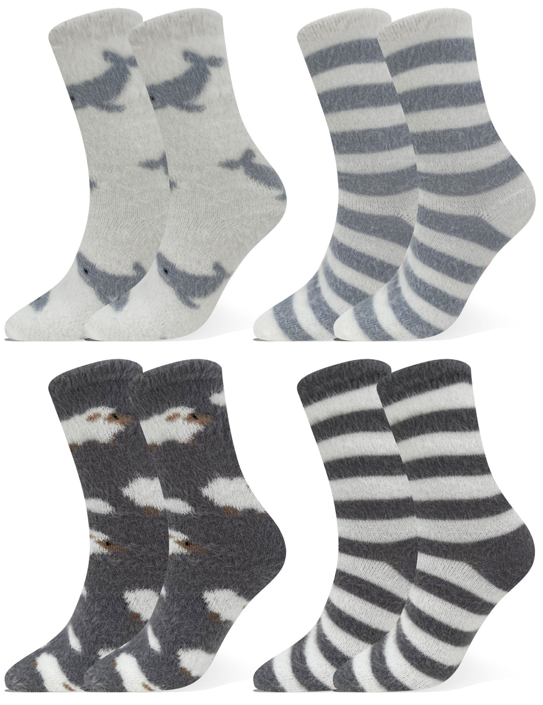 Women's thermal socks ANIMALS H5805 4 pairs