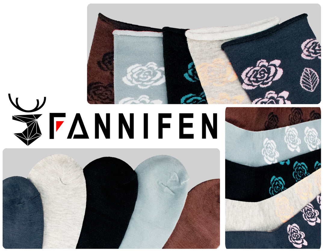 Women's cotton crew socks ROSE LW3056 6 pairs