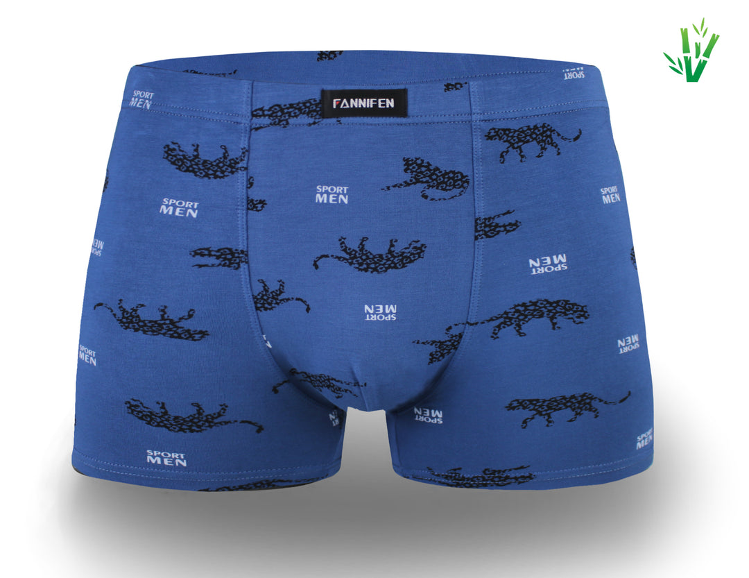 Men's bamboo boxer shorts LEOPARD M6738 4 pieces per pack