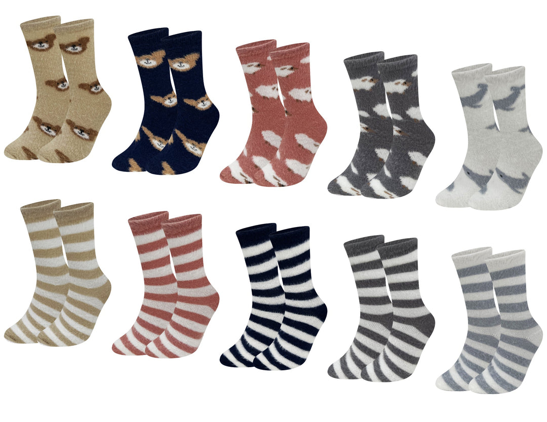 Women's thermal socks ANIMALS H5805 4 pairs