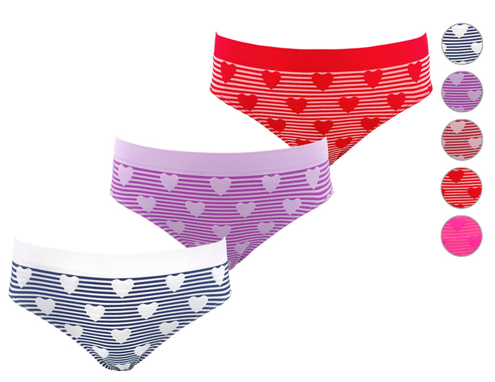 HEARTS seamless soft everyday panties - GREE-6772 3 pieces per pack