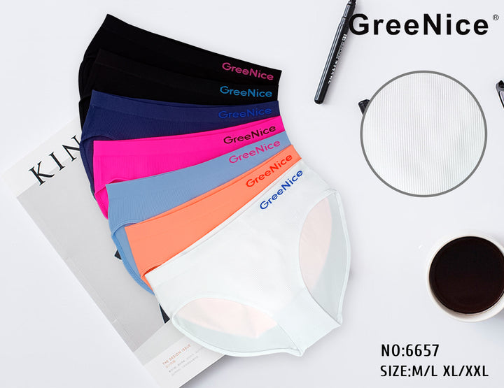 Women's seamless cute comfortable flexible panties GREE-6657 - 3 pieces per pack