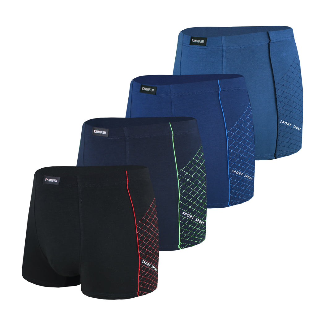 Men's bamboo soft flexible breathable boxers M6755 4pcs in a pack
