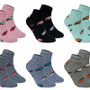 Women's cheerful socks ICE CREAM XW2672 6 pairs
