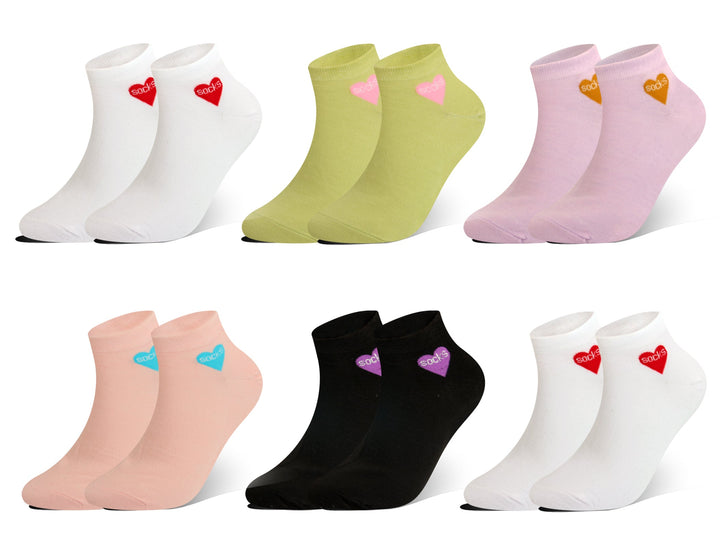 Women's ankle socks 4XW2681 6 pairs