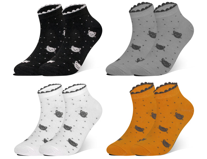 Women's ankle socks KOČKY IW5631 6 pairs