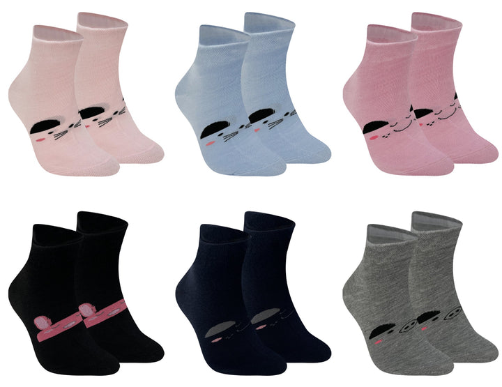 Women's ankle socks CARTOON XW2670 6 pairs