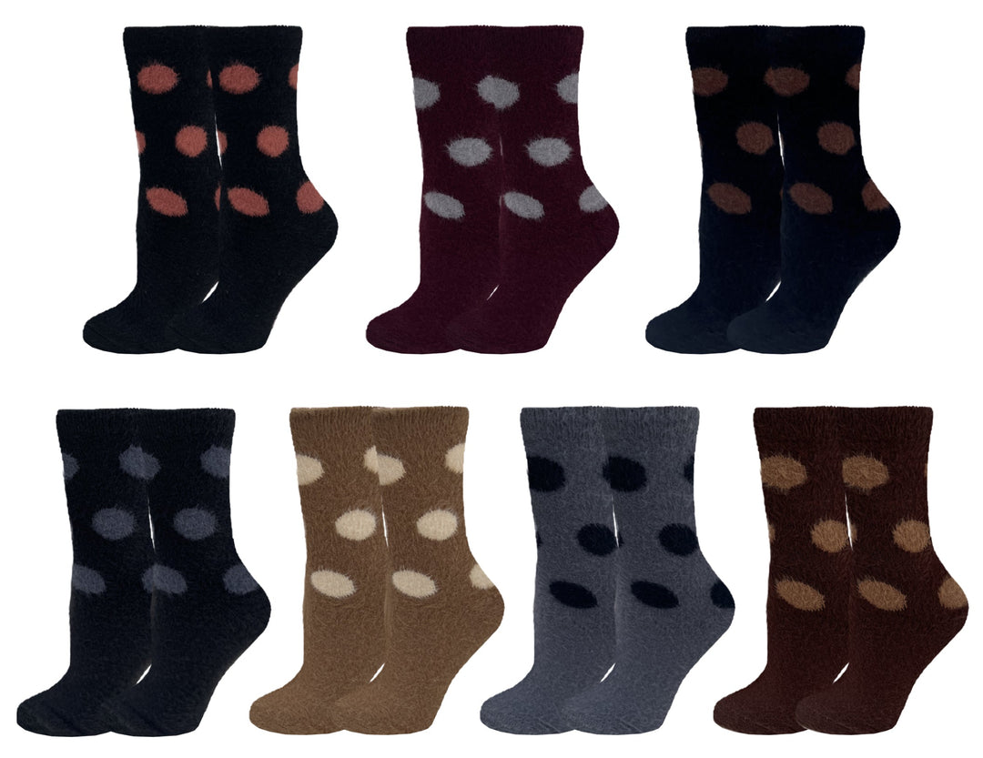 Women's polka dot thermal socks LY212 4 pairs