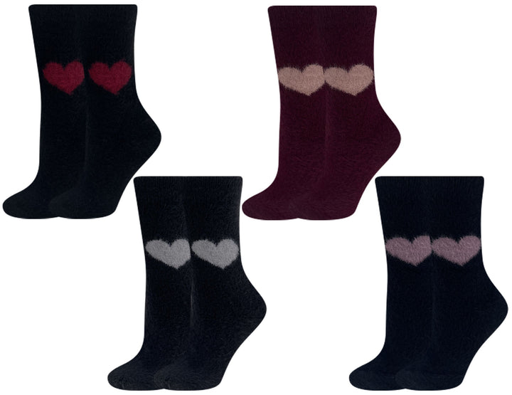 Women's fluffy thermal socks LY215 4 pairs