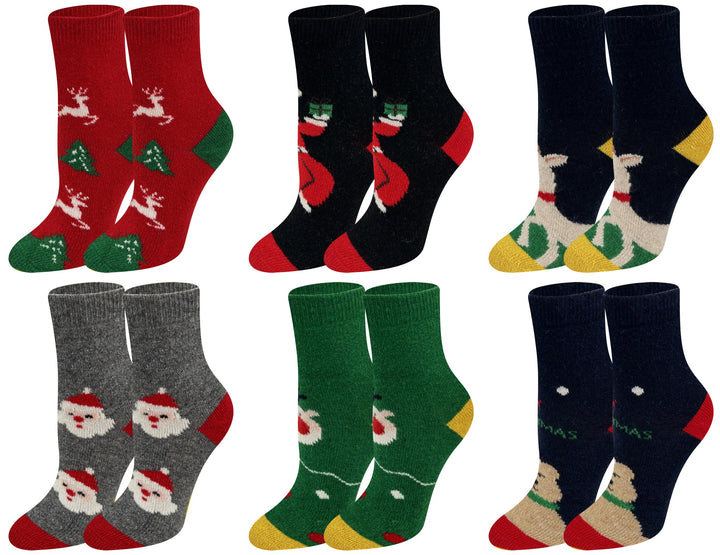Women's Christmas thermal socks SD17 6 pairs