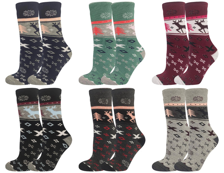 Women's Christmas thermal socks JW6041 - 4 pairs