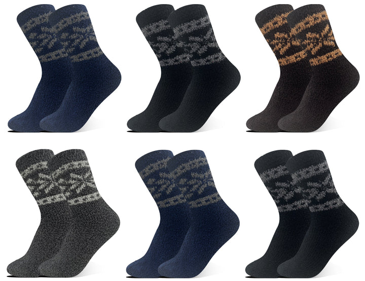 Men's furry thermal socks ZWD-1301 6 pairs
