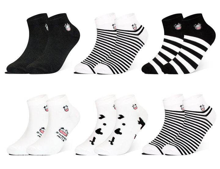 Women's cheerful socks COW IW5618 6 pairs