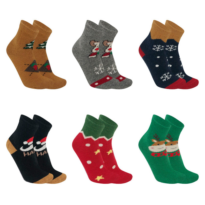 Women's Christmas thermal socks SD10 6 pairs
