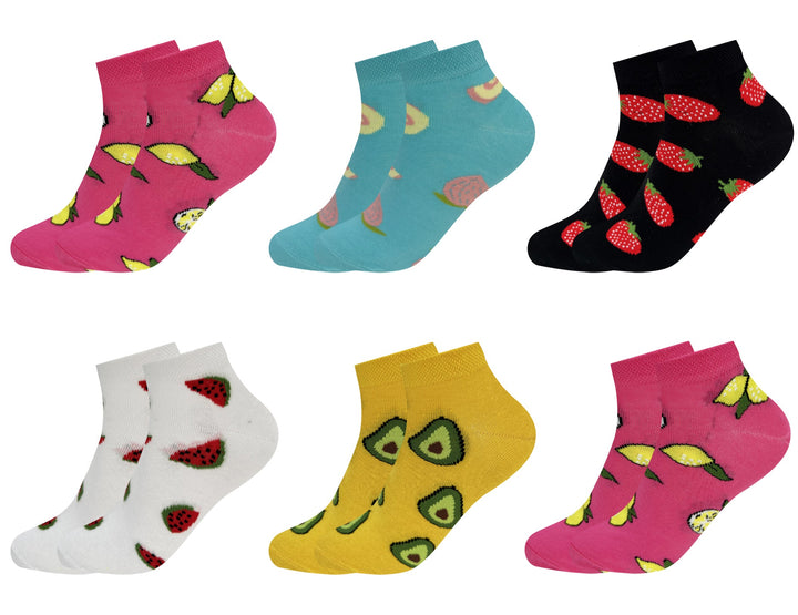 Women's ankle socks FRUIT CW414 6 pairs