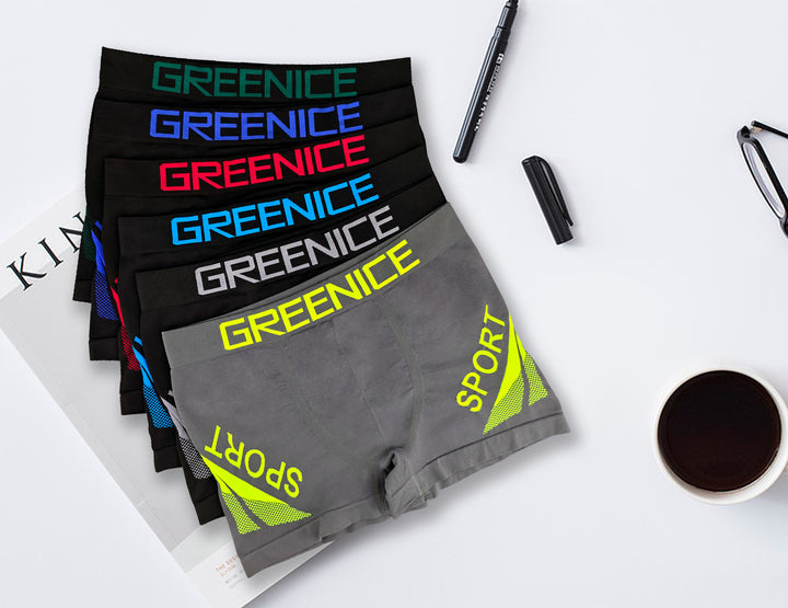Seamless soft breathable flexible boxer shorts SPORT GREE-4826 4 pieces per pack